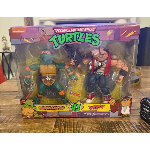 Playmates Toys Other - Playmates TMNT Michelangelo vs Bebop Action Figure 2-Pack New Sealed 2021